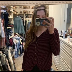 Urban outfitters thermal button up top